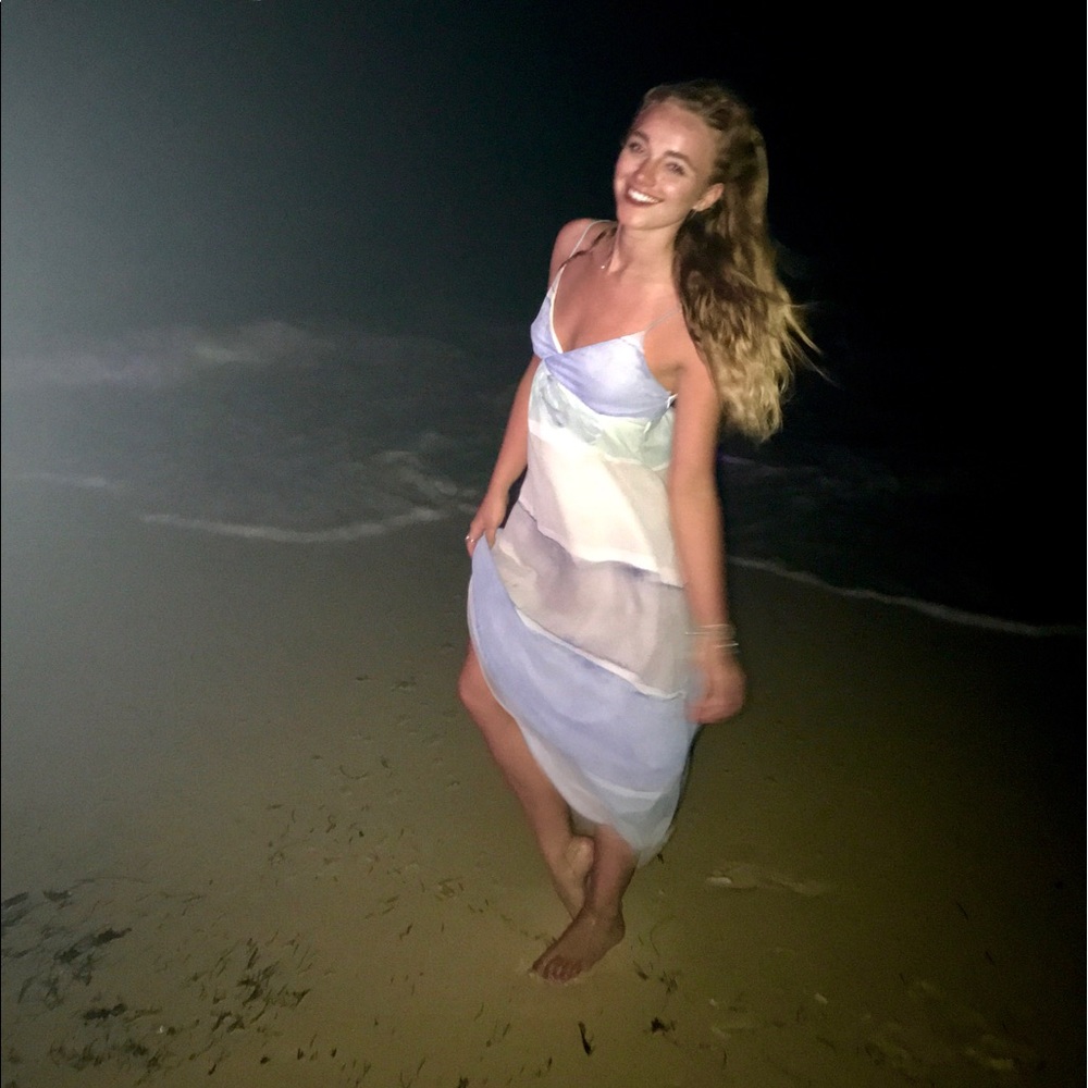 Lauren Conrad Ocean Watercolor Maxi Dress