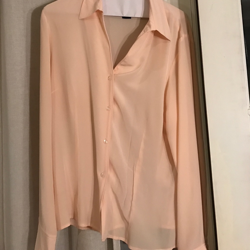 100% Silk peach shirt