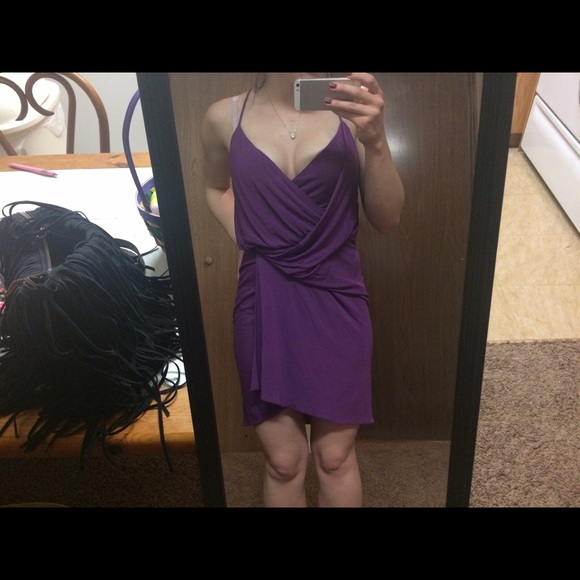 ✨Haute Hippie Purple Drape Dress ✨ - Picture 4 of 5