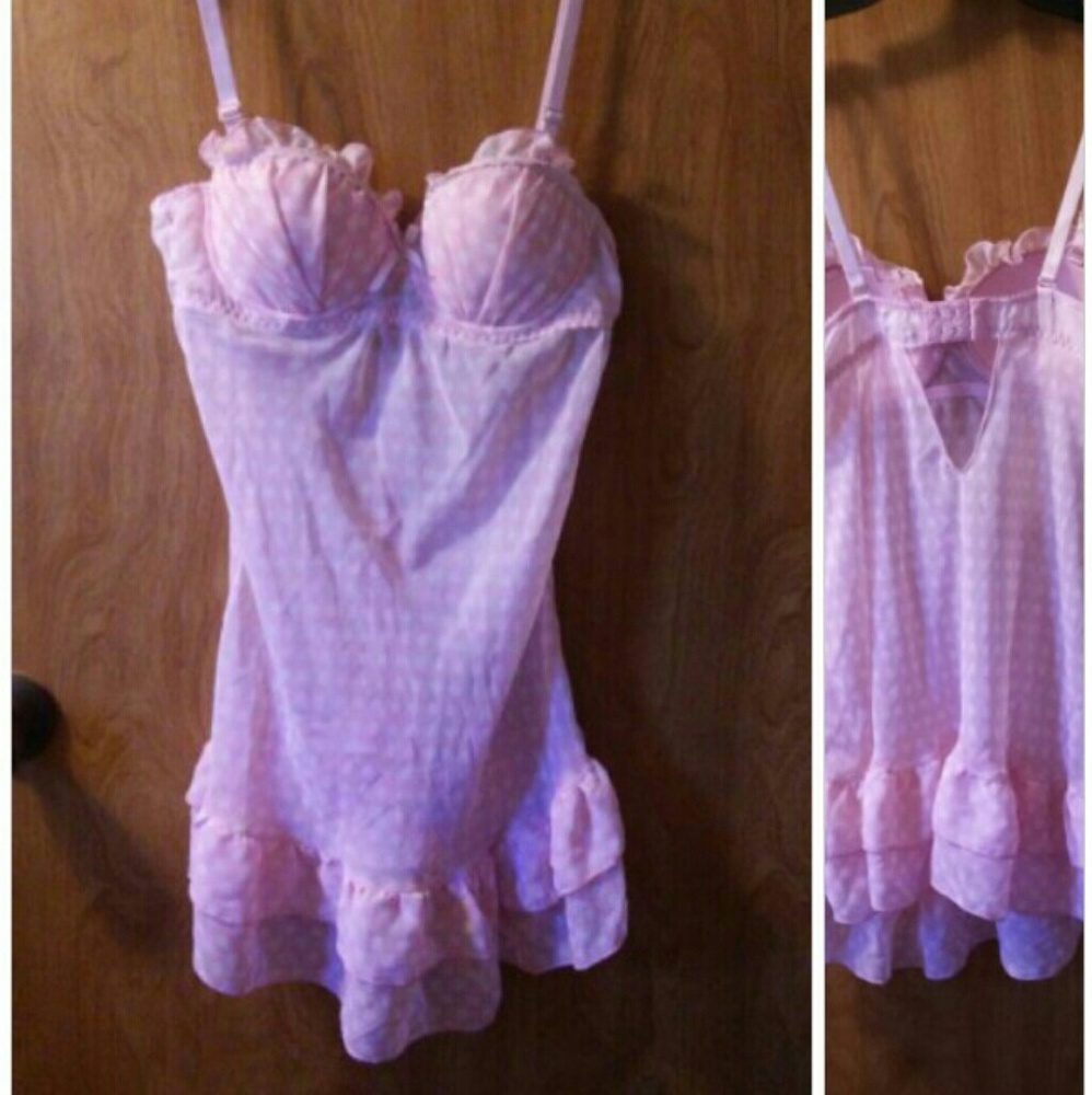 Rampage built in bra baby doll lingerie S