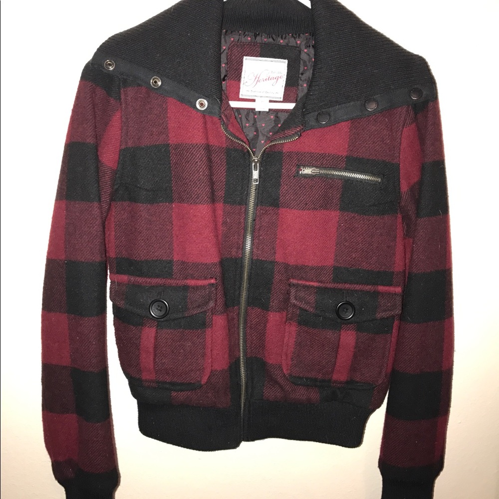 Plaid Bomber Jacket