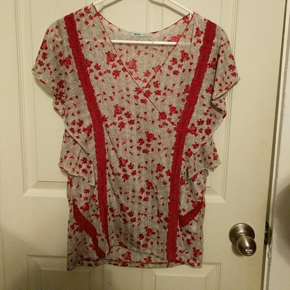 Anthropologie's Kimchi Blue Flutter Sleeve Top