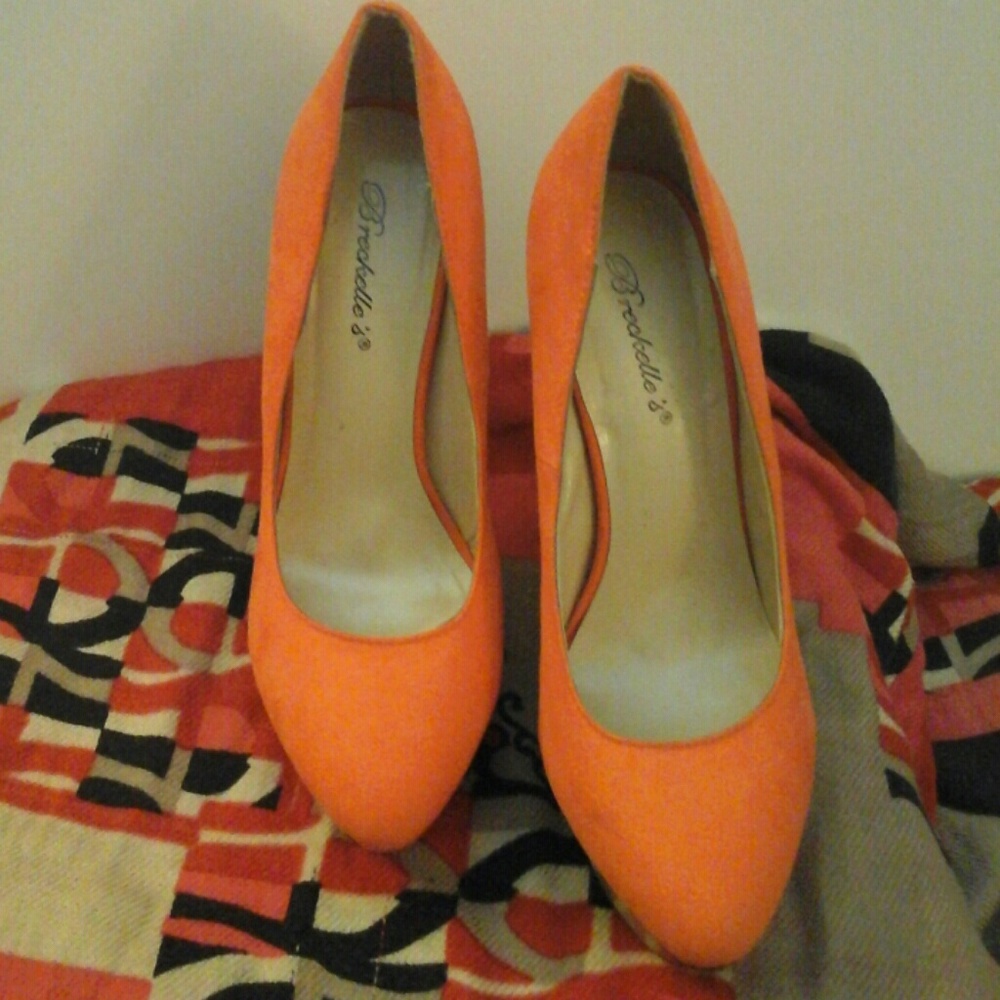 Orange Platform High Heels