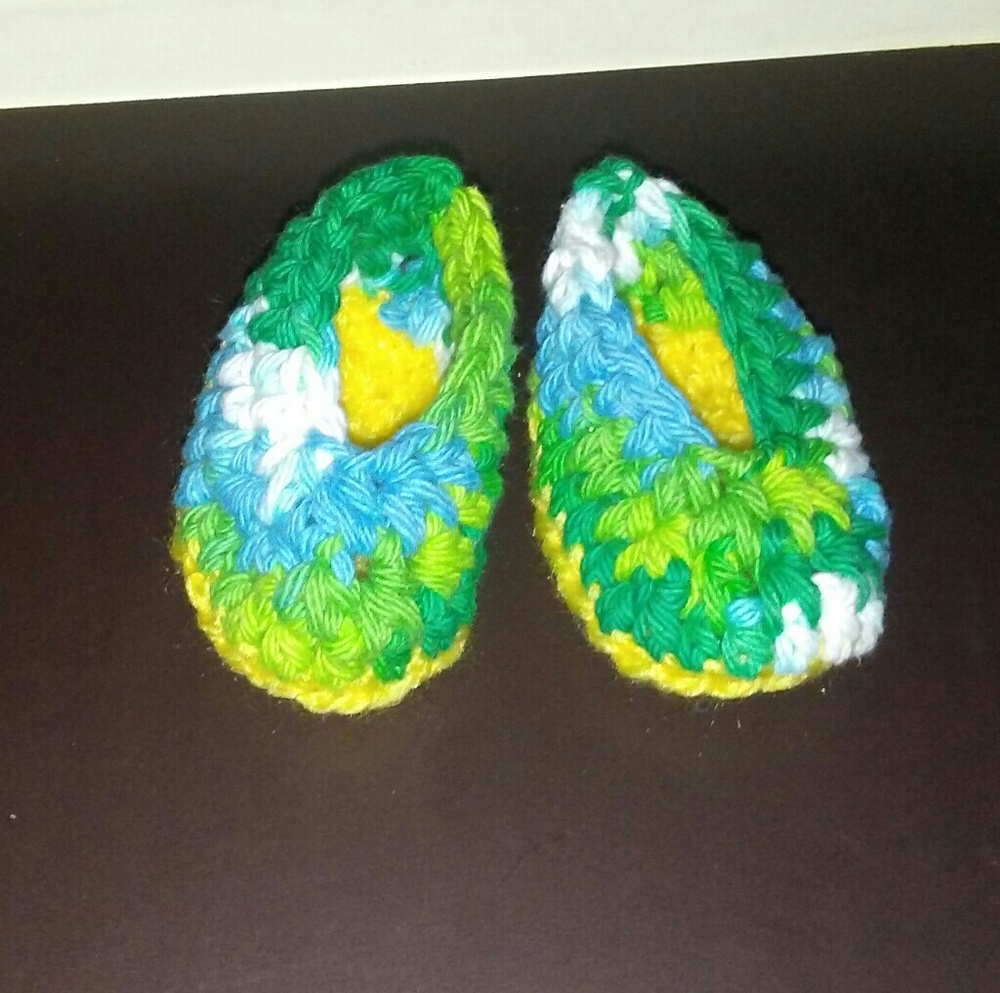 Boy baby booties
