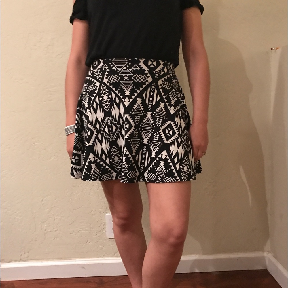 Printed skater skirt