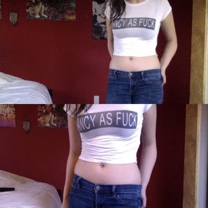 White crop top