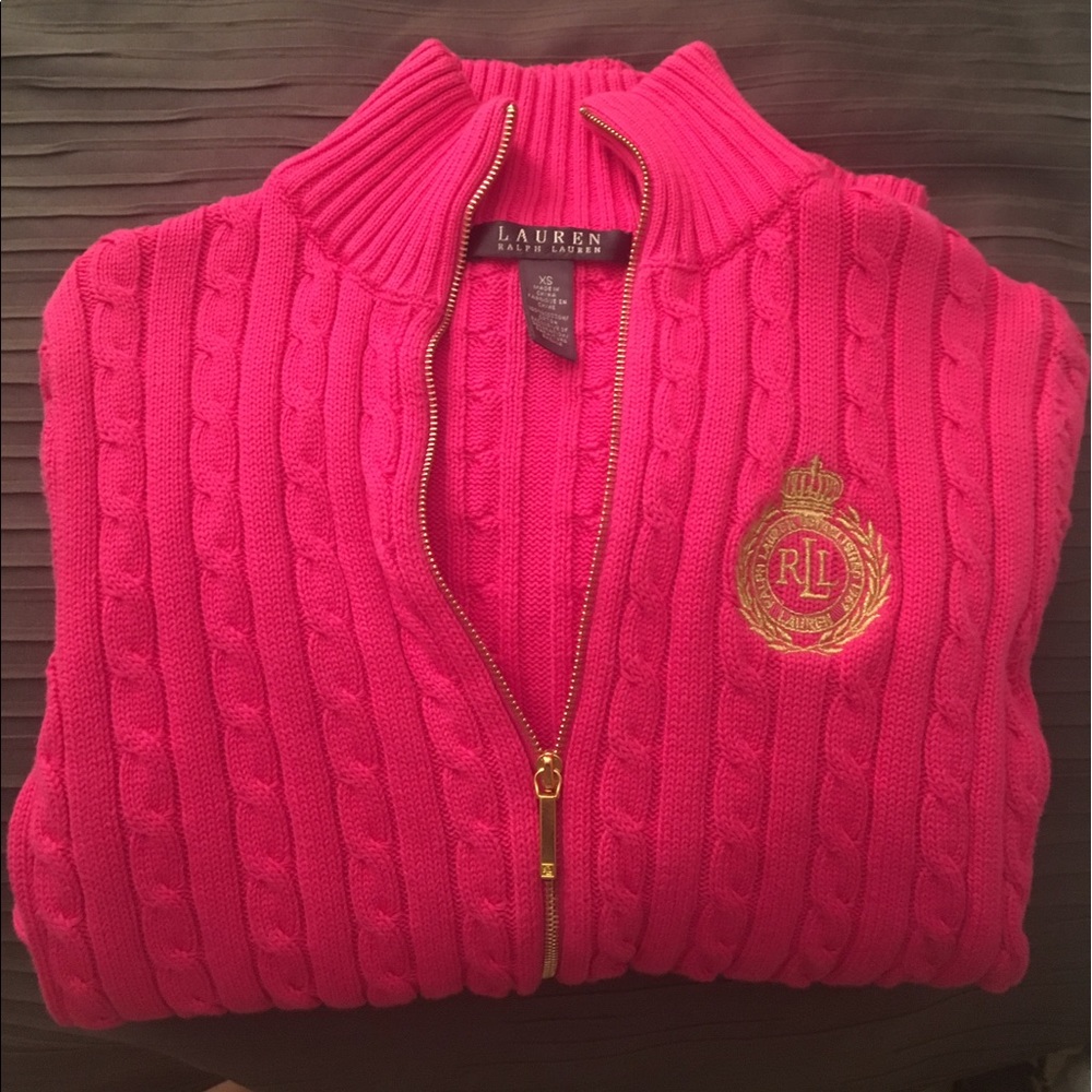 Brilliant Bright Pink Ralph Lauren Sweater Size XS