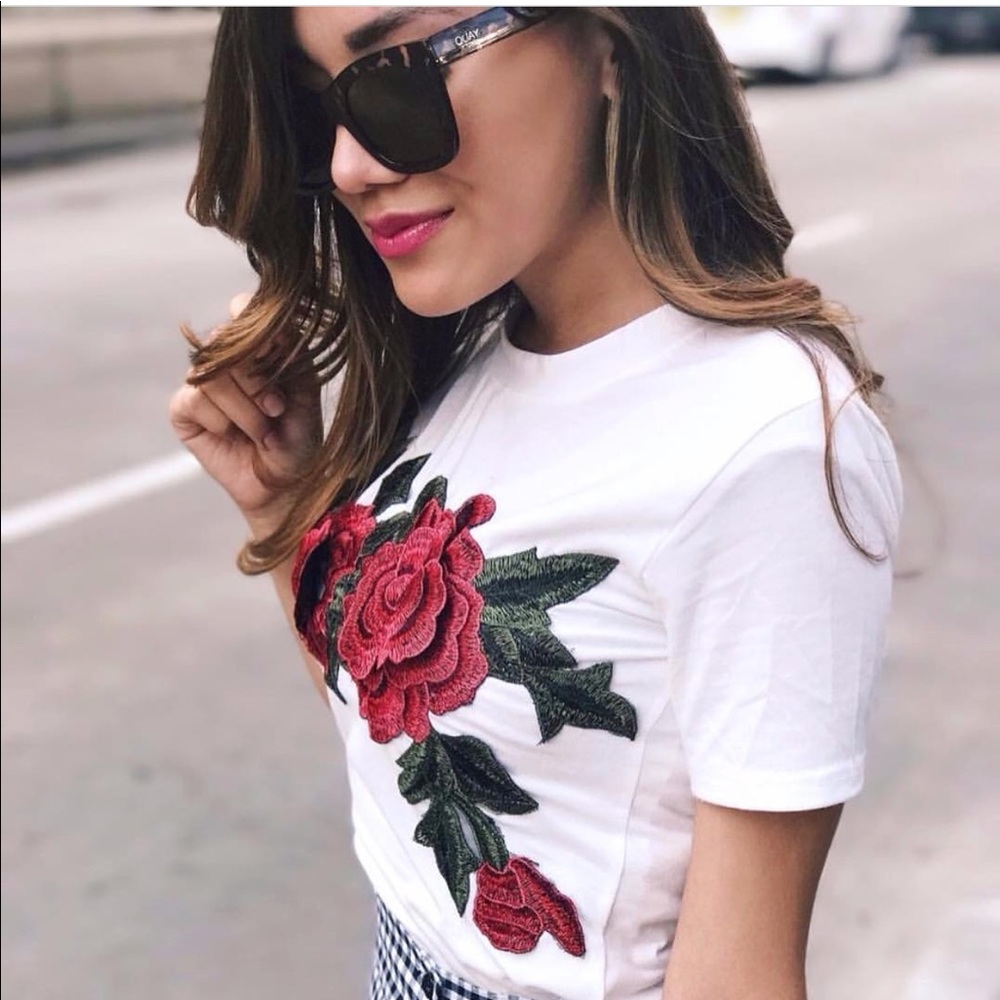 Rose Embroidered Top 