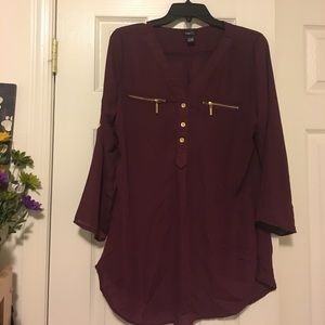 Maroon dress shirt