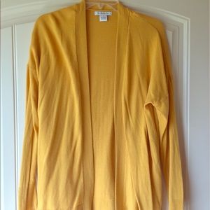 Mustard long cardigan- L