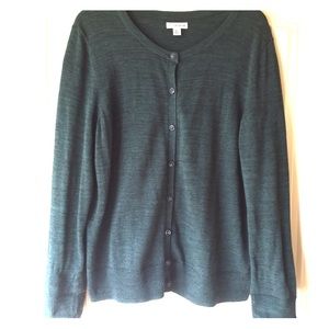 Dark forest greenish gray cardigan - XL