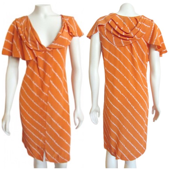 BCBG Draped Striped Dress - Picture 1 of 1