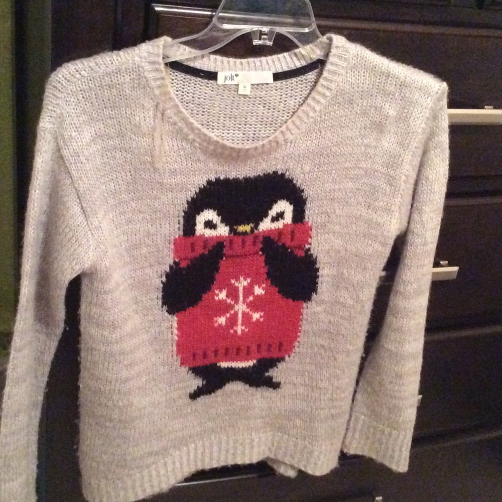 Grey penguin sweater