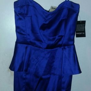 Strapless peplum dress