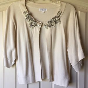 Dressy cream cardigan - medium