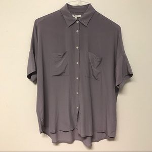 Madewell Silk Courier Lavender Blouse