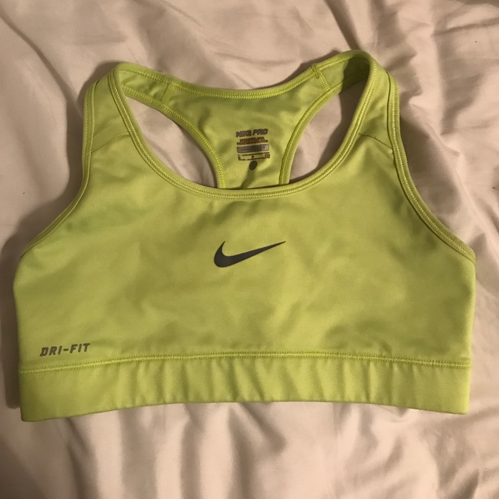 Neon Nike pro sports bra