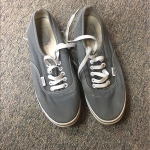 Gray Canvas Vans Sz 10