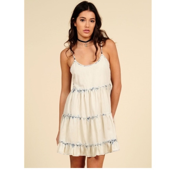 Vintage chambray tiered dress - Picture 1 of 3
