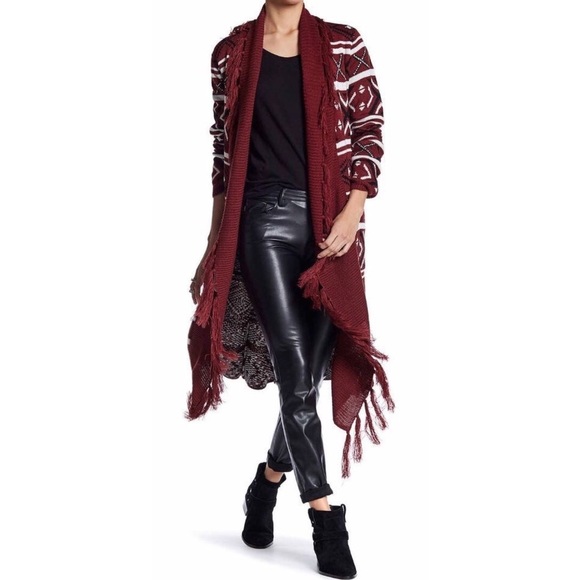 NWT BB Dakota Jack Fringe Maxi Cardigan - Picture 4 of 5