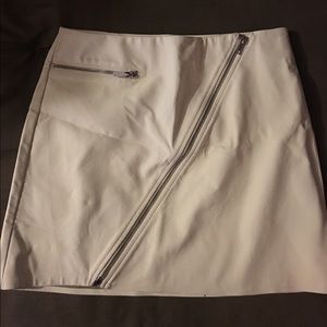 White leather skirt