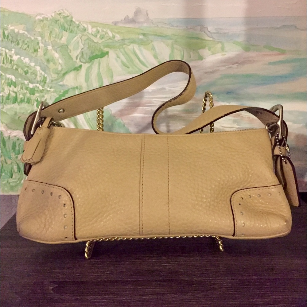 Coach Tan Soft Pebble Handbag - Small