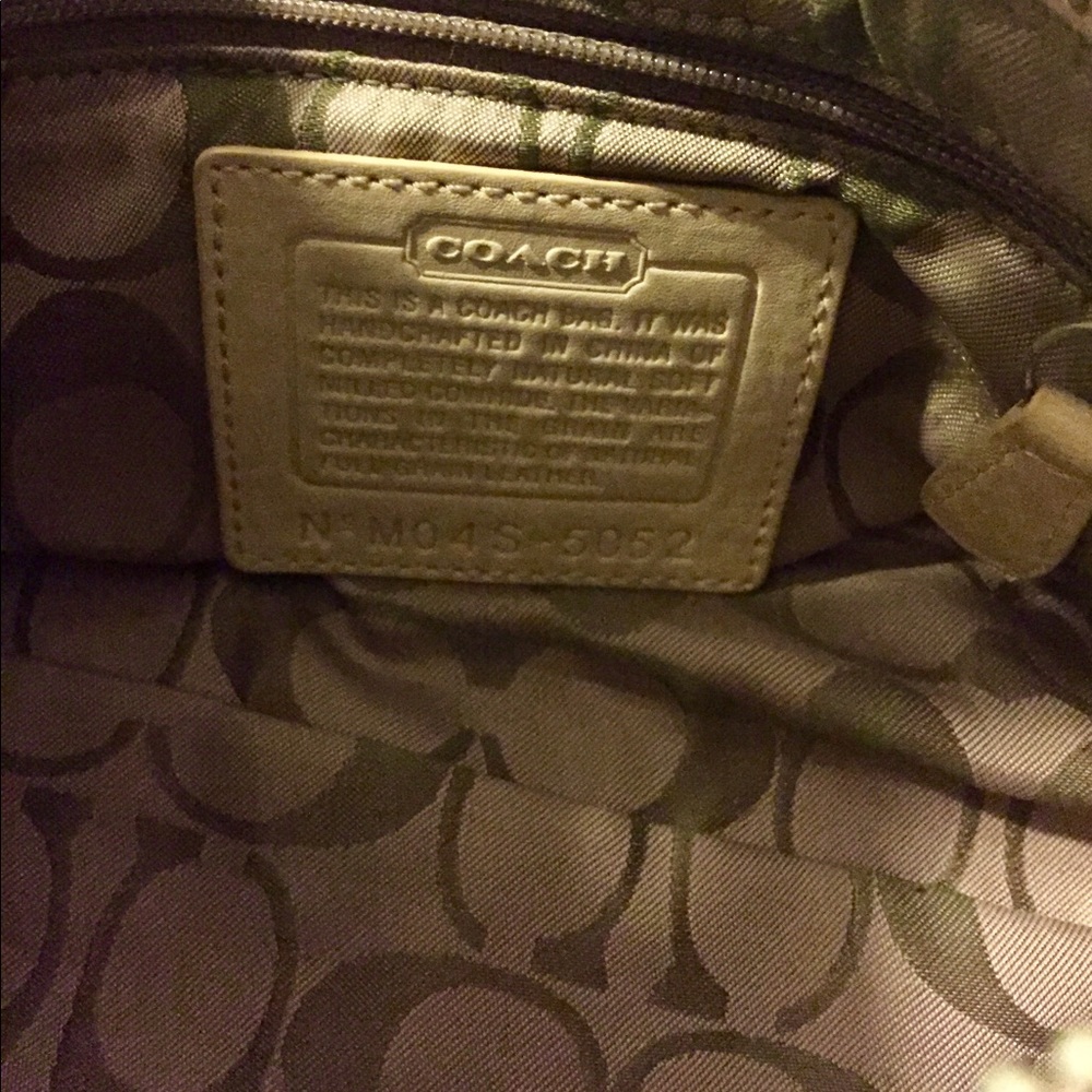 Coach Tan Soft Pebble Handbag - Small - Picture 4 of 4
