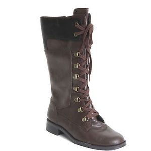 Aerosoles Brown Lace-Up Combat Boots