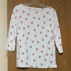 Loft watermelon boatneck