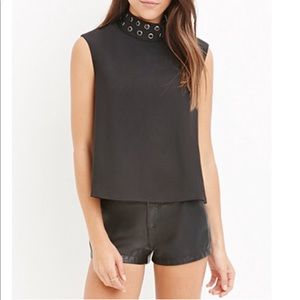 Contemporary Grommet neck top