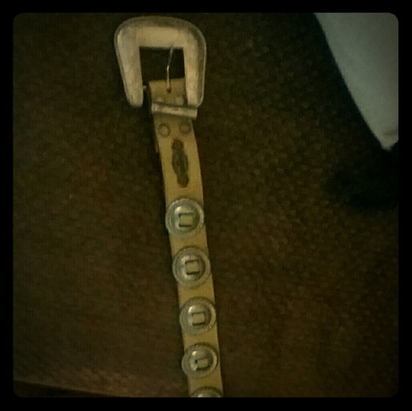 Vintage leather and silver belt main image 2