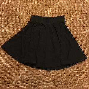 Black mini skirt