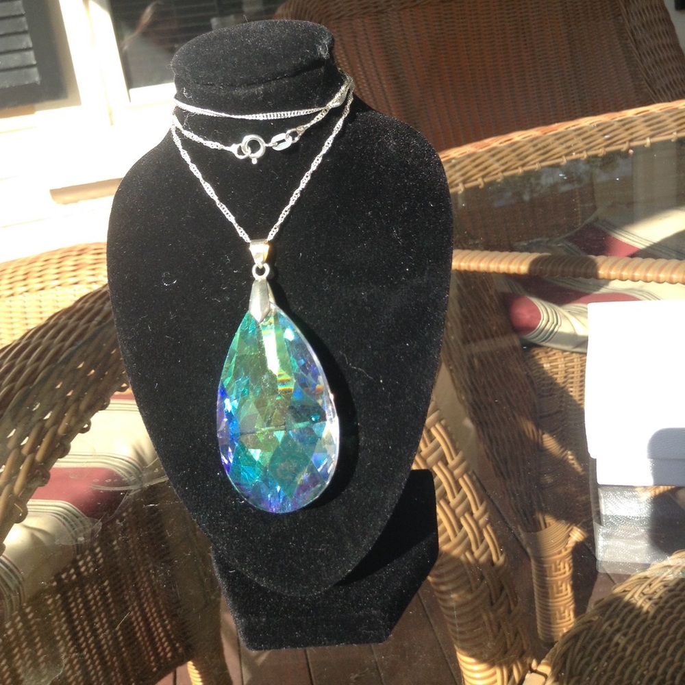 Iridescent Crystal Necklace.