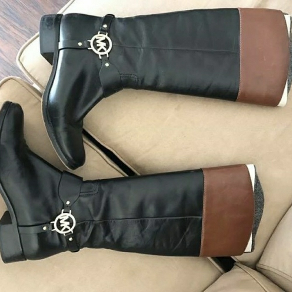 Michael Kors two toned riding boots