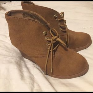 Tan Suede Booties