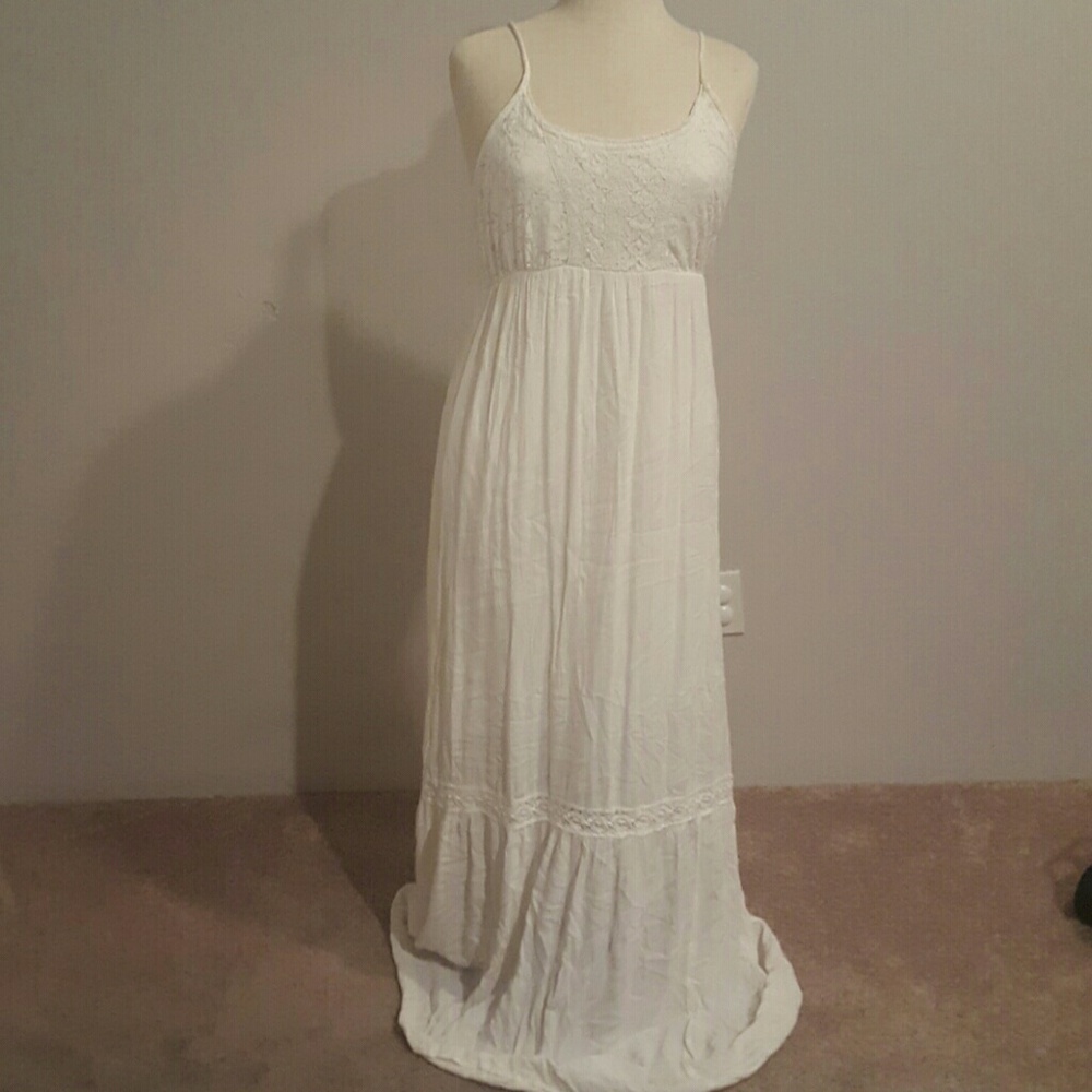 White linen dress