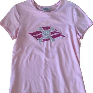 Disney Cruise Pink Sequin Pirate Shirt Medium