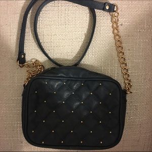 Navy and gold Crossbody bag