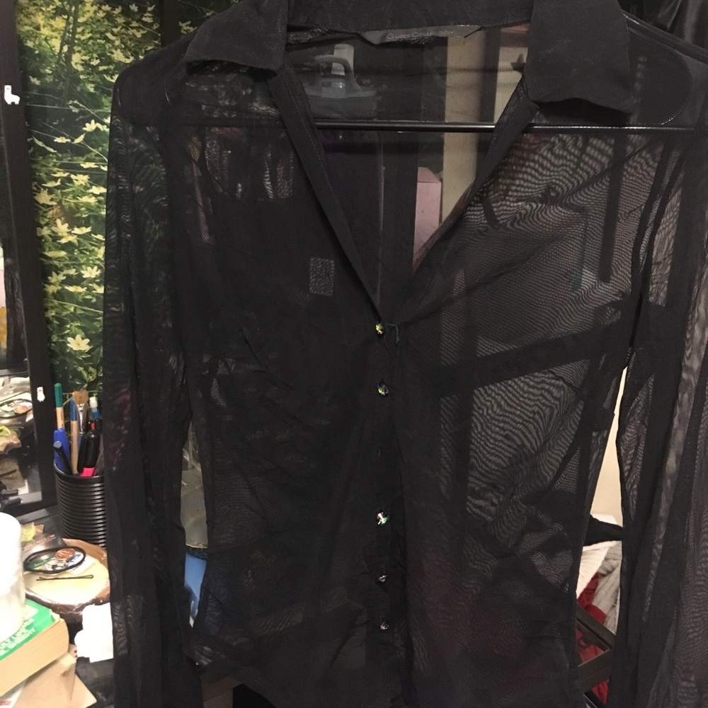Guess Sheer Button Up