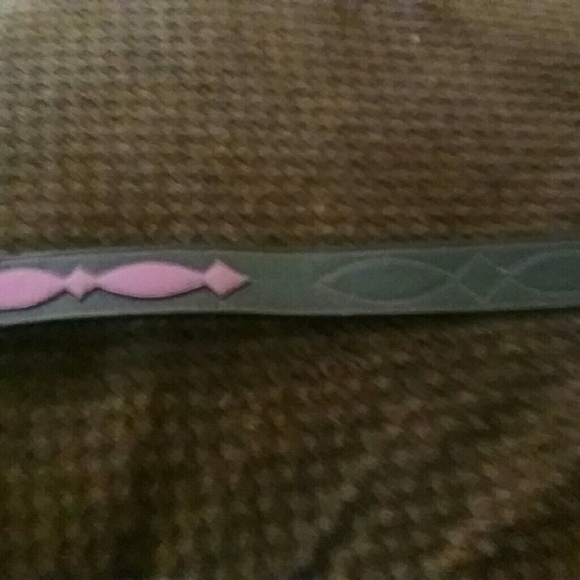 Vintage cowboy style belt in taupe/pink