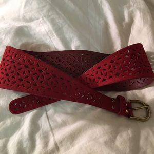 Anthropologie laser cut leather/suede belt