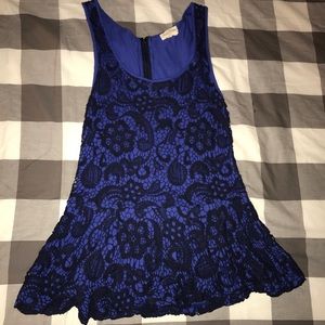 Anthropologie Meadow Rue peplum lace top