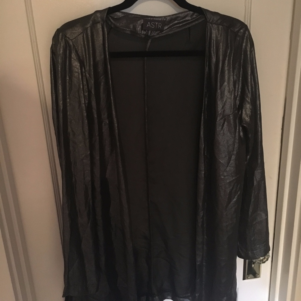 ASTR Open Front Metallic Jacket - Picture 4 of 6