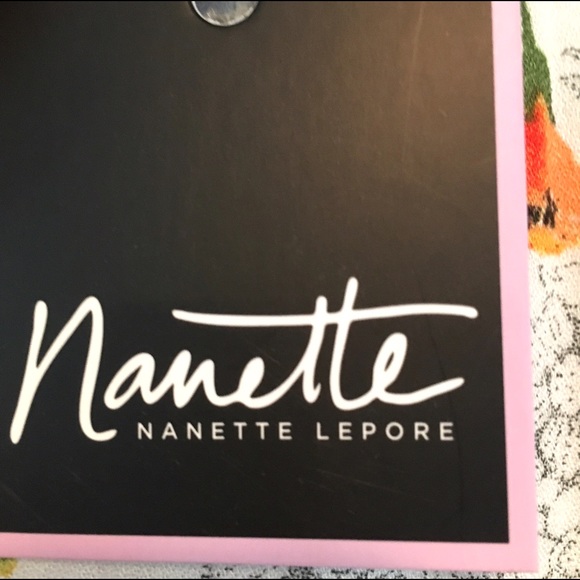 NWT Nanette Lepore White Floral print blouse XS - Picture 5 of 7