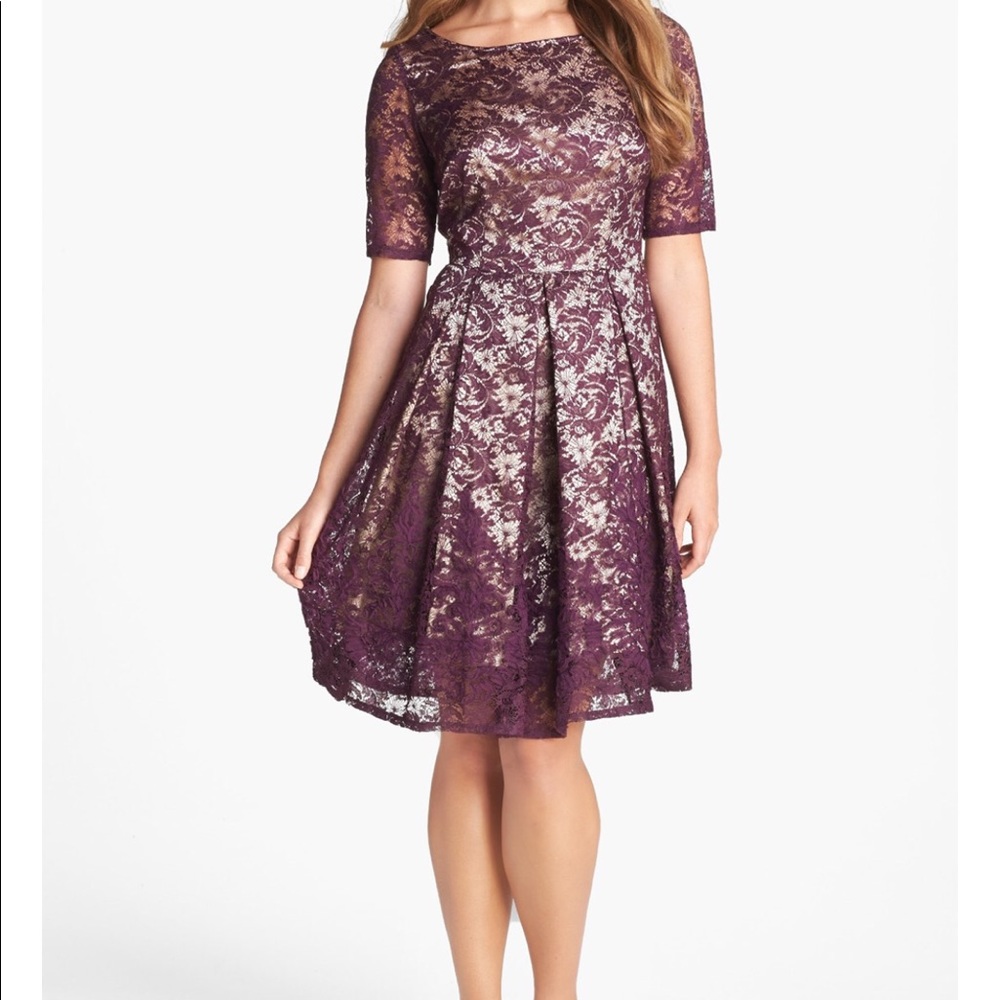 Taylor purple lace dress