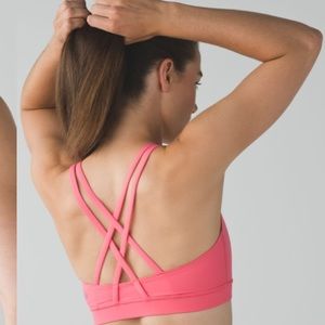 Lululemon energy bra in pink lemonade size 6