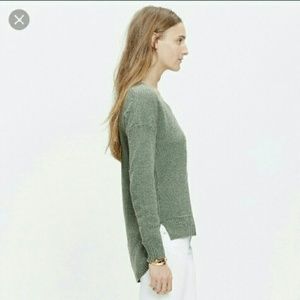Madewell Chronicle Texture sweater in blue-green