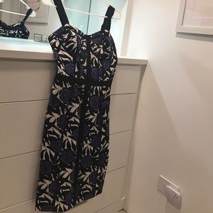 Rebecca Minkoff knee length fitted floral dress