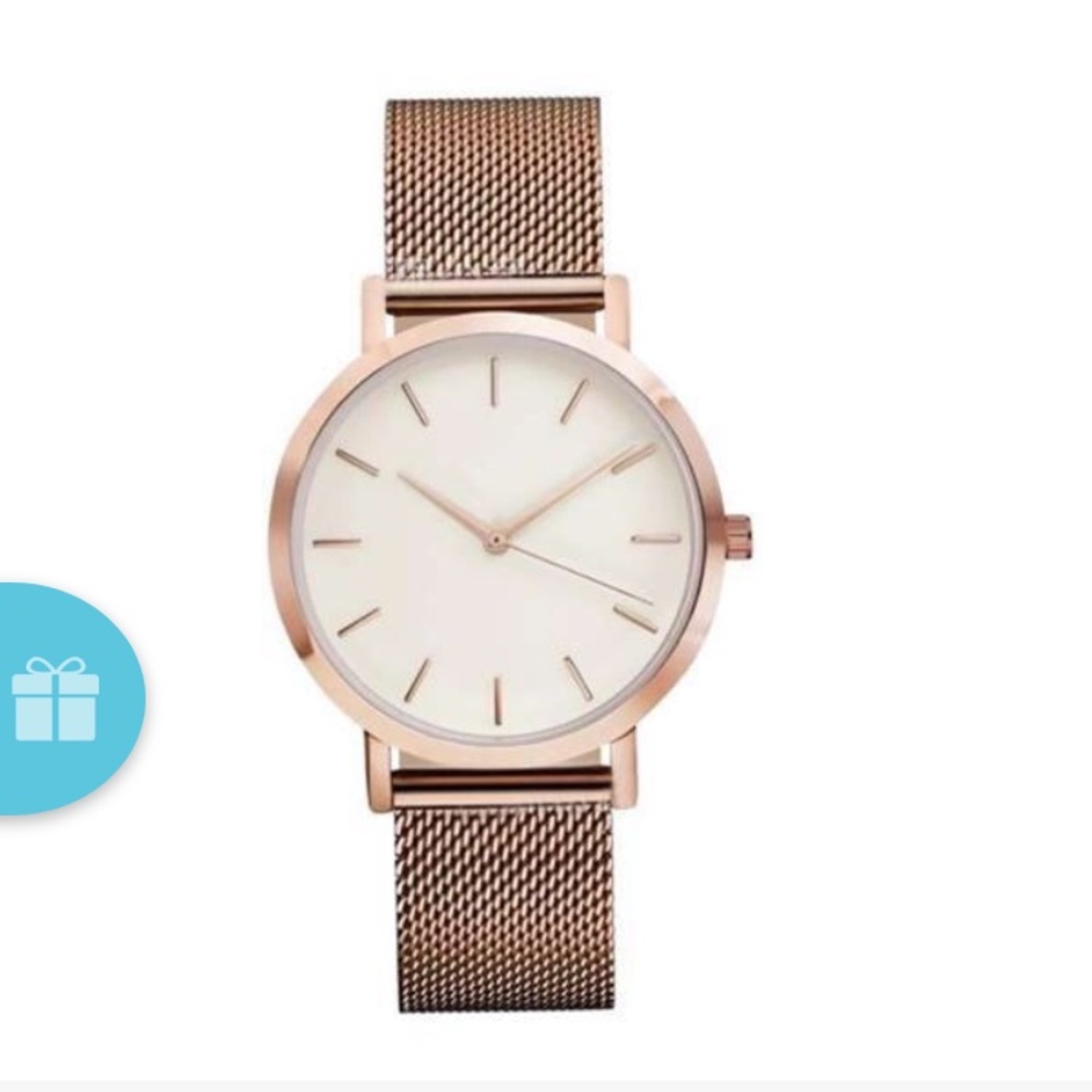 Rose gold watch