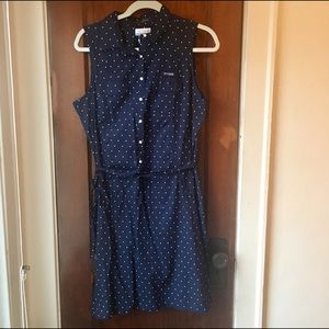 Columbia Blue and White Polka Dot Dress